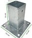 Garmix Paalhouder met plaat verzinkt 71x71mm