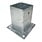 Garmix Paalhouder met plaat verzinkt 91x91mm