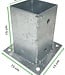 Garmix Paalhouder met plaat verzinkt 91x91mm