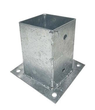 Garmix Paalhouder met plaat verzinkt 121x121mm