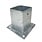 Garmix Paalhouder met plaat verzinkt 121x121mm