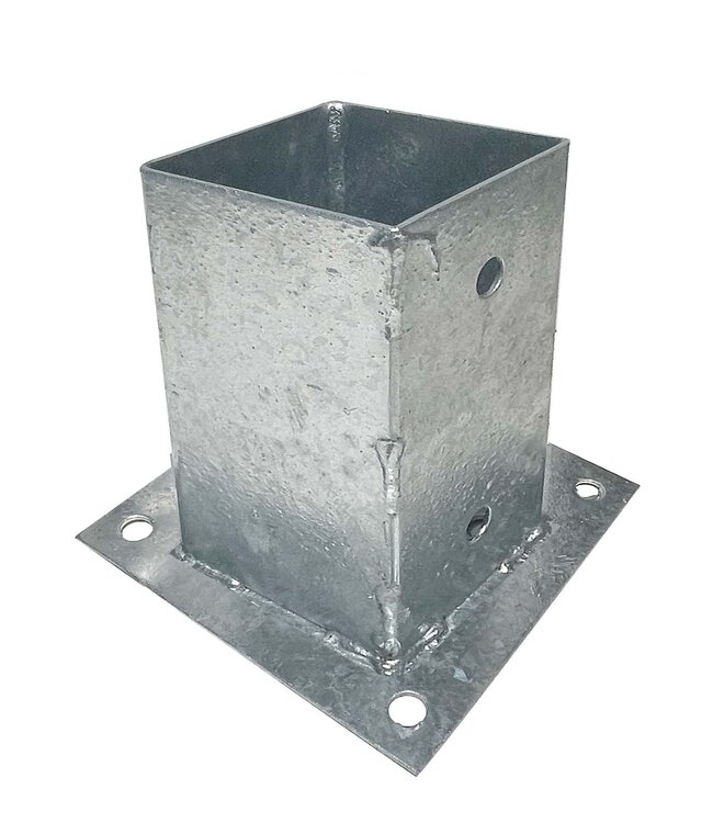 Garmix Paalhouder met plaat verzinkt 121x121mm