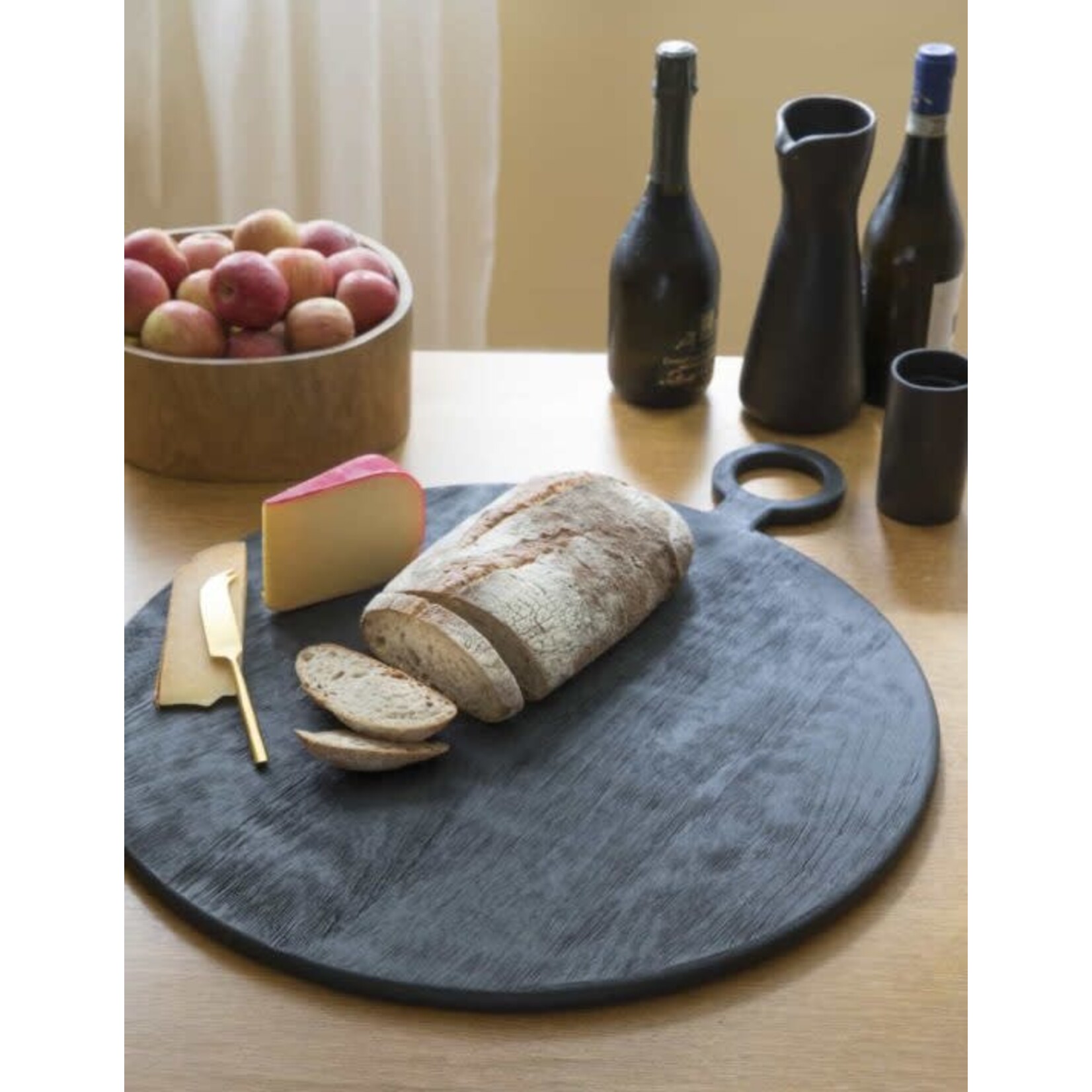 Behome Planche Ronde manguier noir XL 57*70 cm