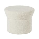 Pouf Alan Blanc Nacré 50*40 cm