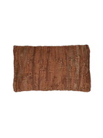 Pomax Coussin Cuir Recyclé Cognac 50*30