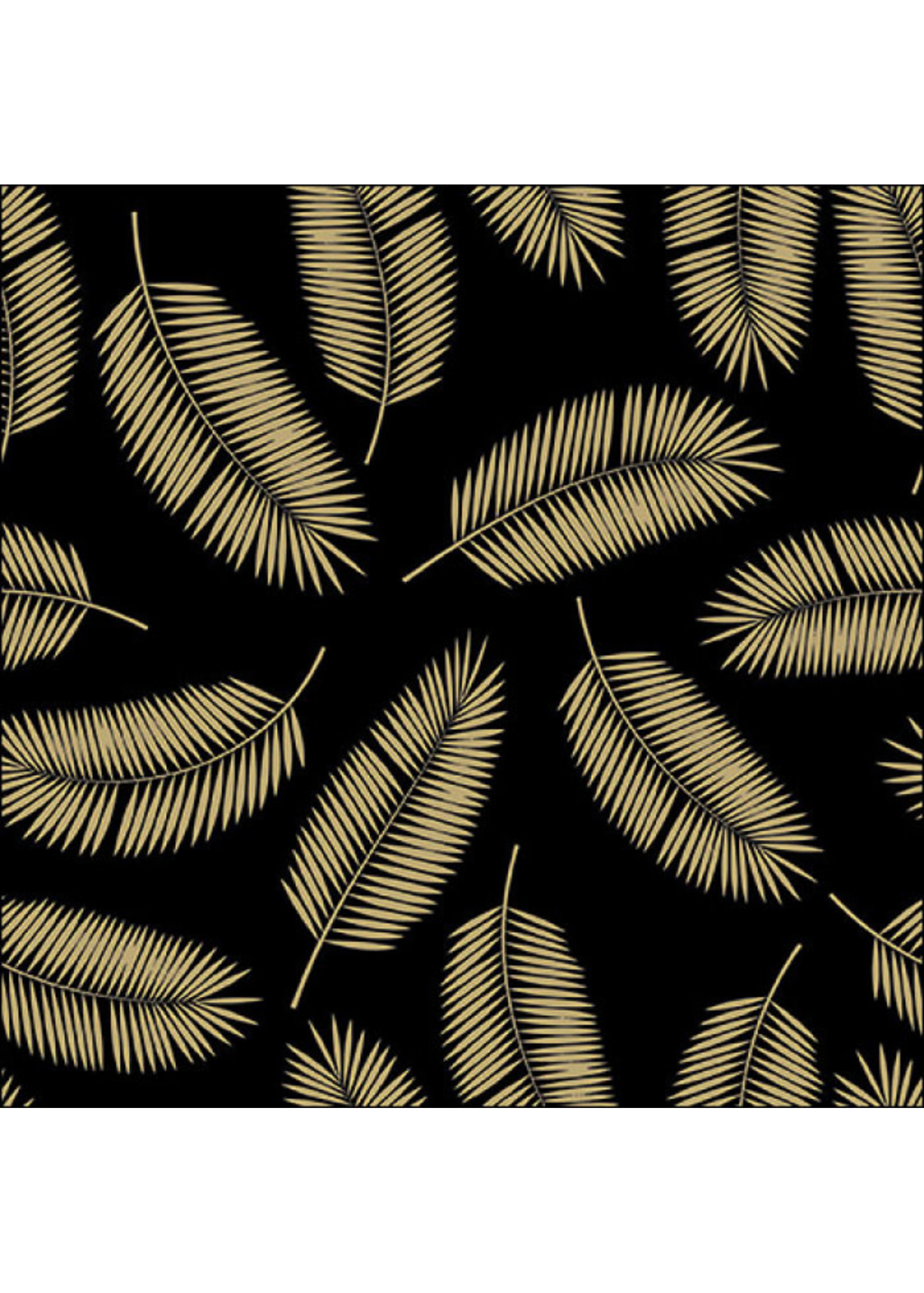 Serviettes en Papier Palm Leaves Black