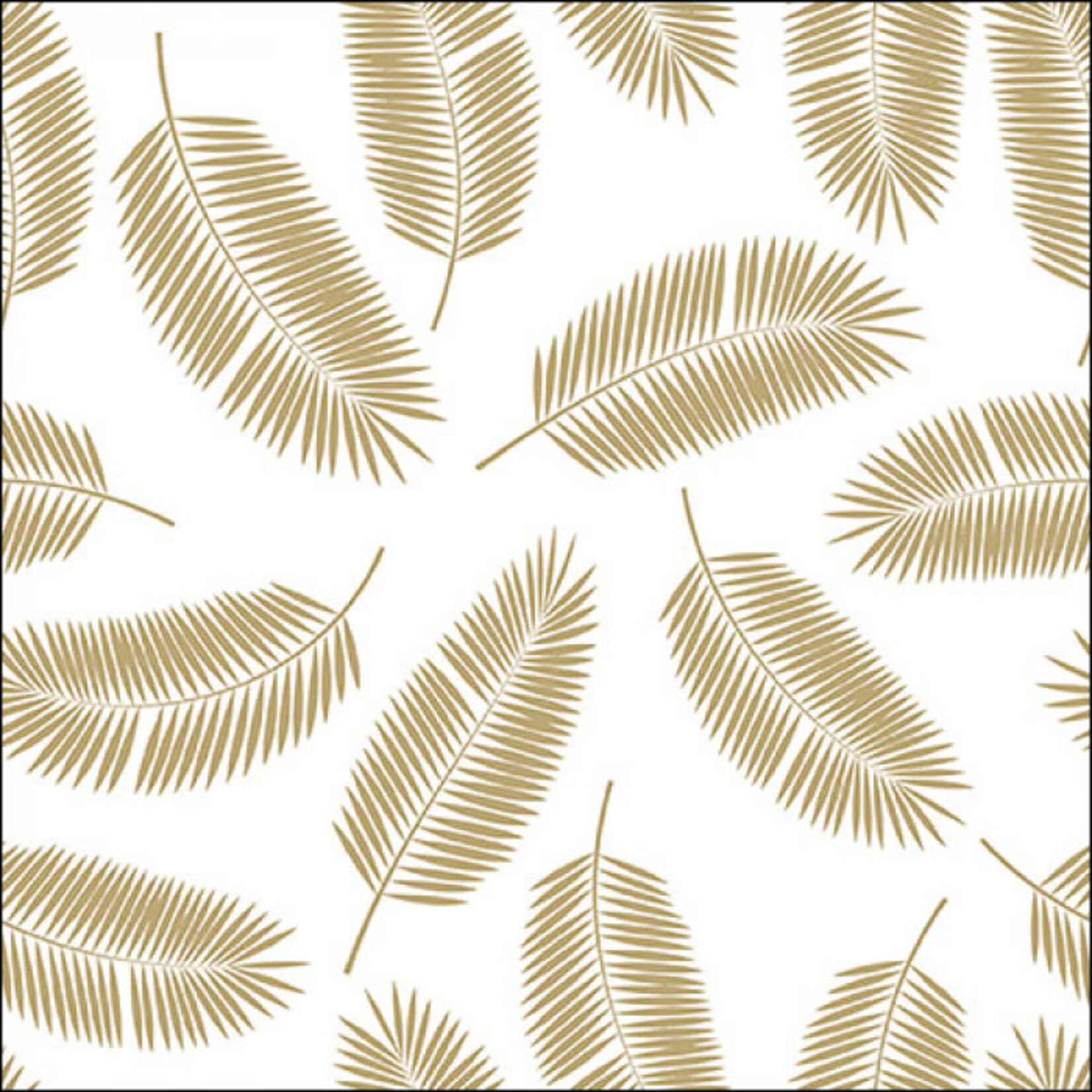 Serviettes en Papier Palm Leaves White