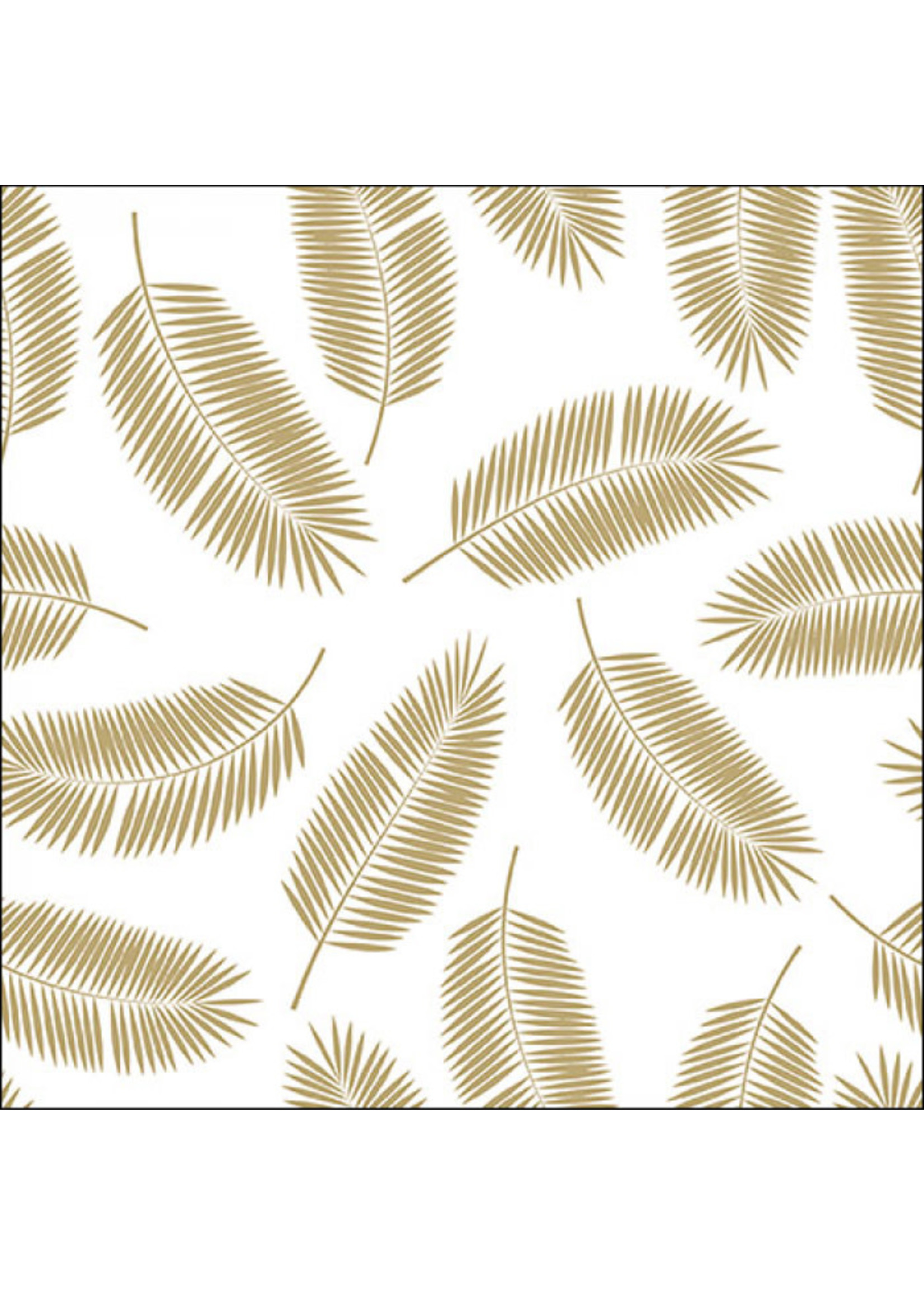 Serviettes en Papier Palm Leaves White