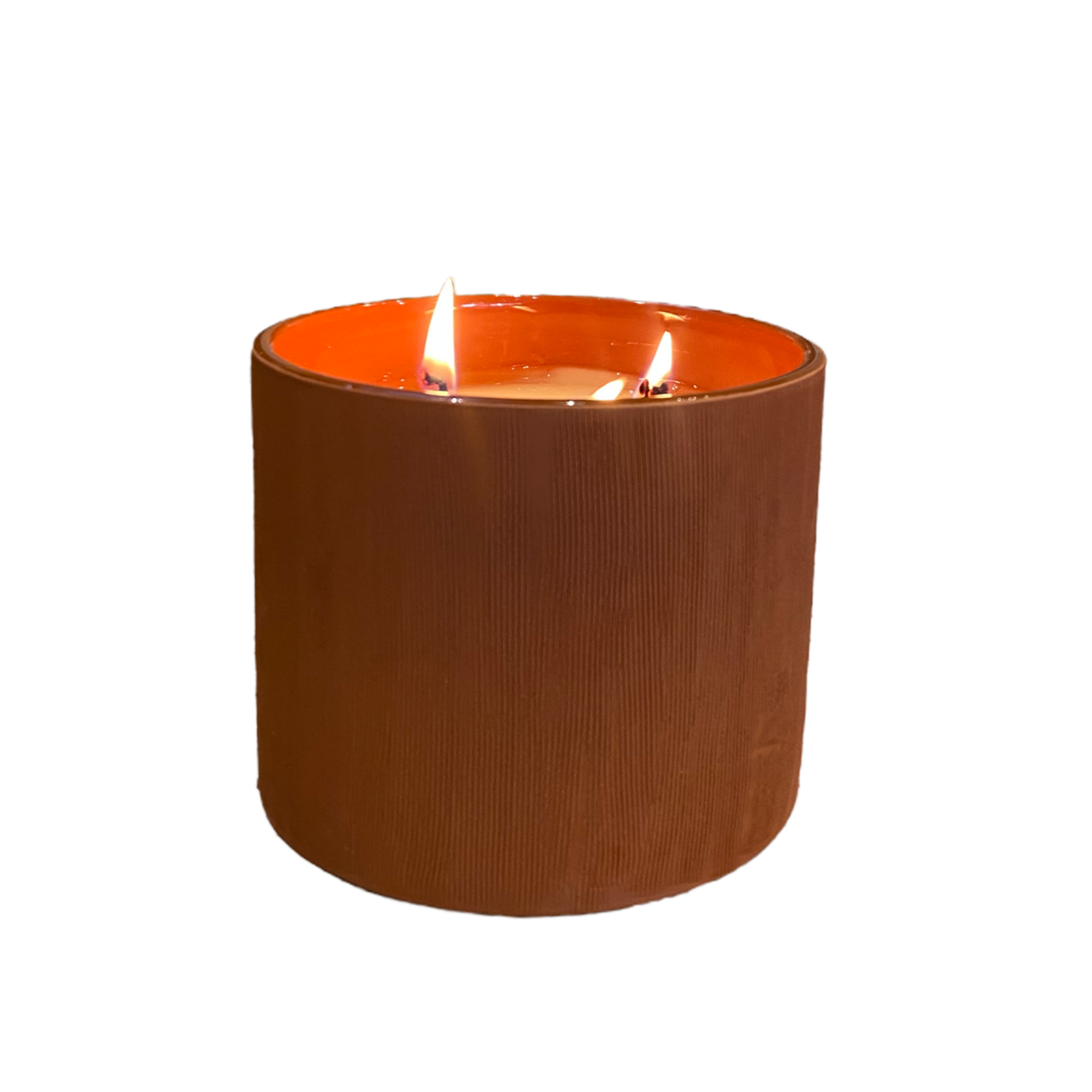 Côté Bougie Bougie Céramique Striée Terracotta Place des Epices