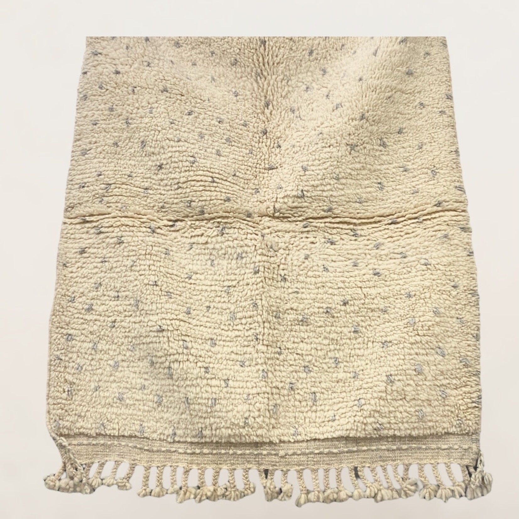 Bivouac Tapis Béni Ouarain Crème Pois Gris 110*135 cm (150)