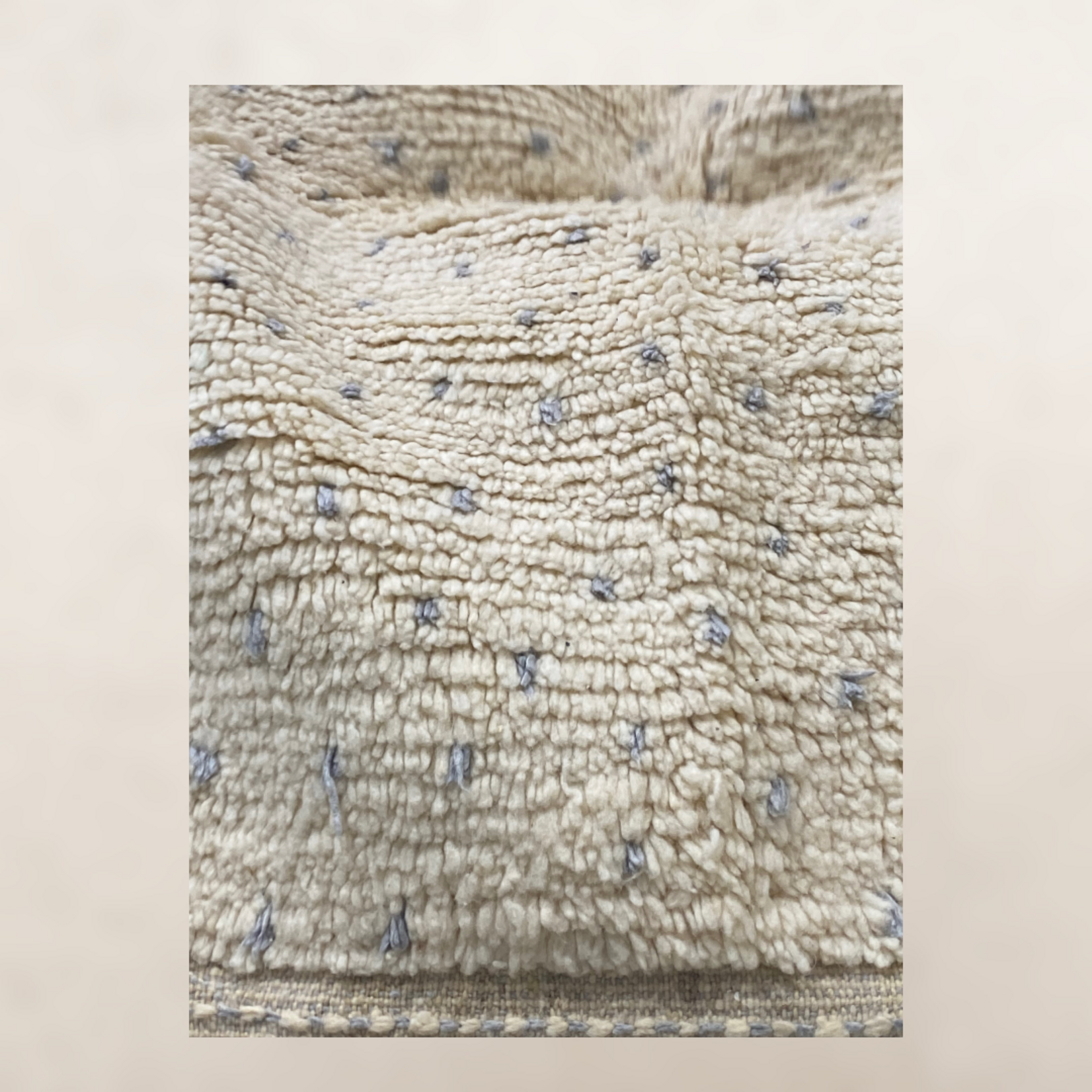 Bivouac Tapis Béni Ouarain Crème Pois Gris 110*135 cm (150)