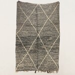 Bivouac Tapis Béni Ouarain Chiné Noir Beige Rosé Très grands Losanges 148*235 cm