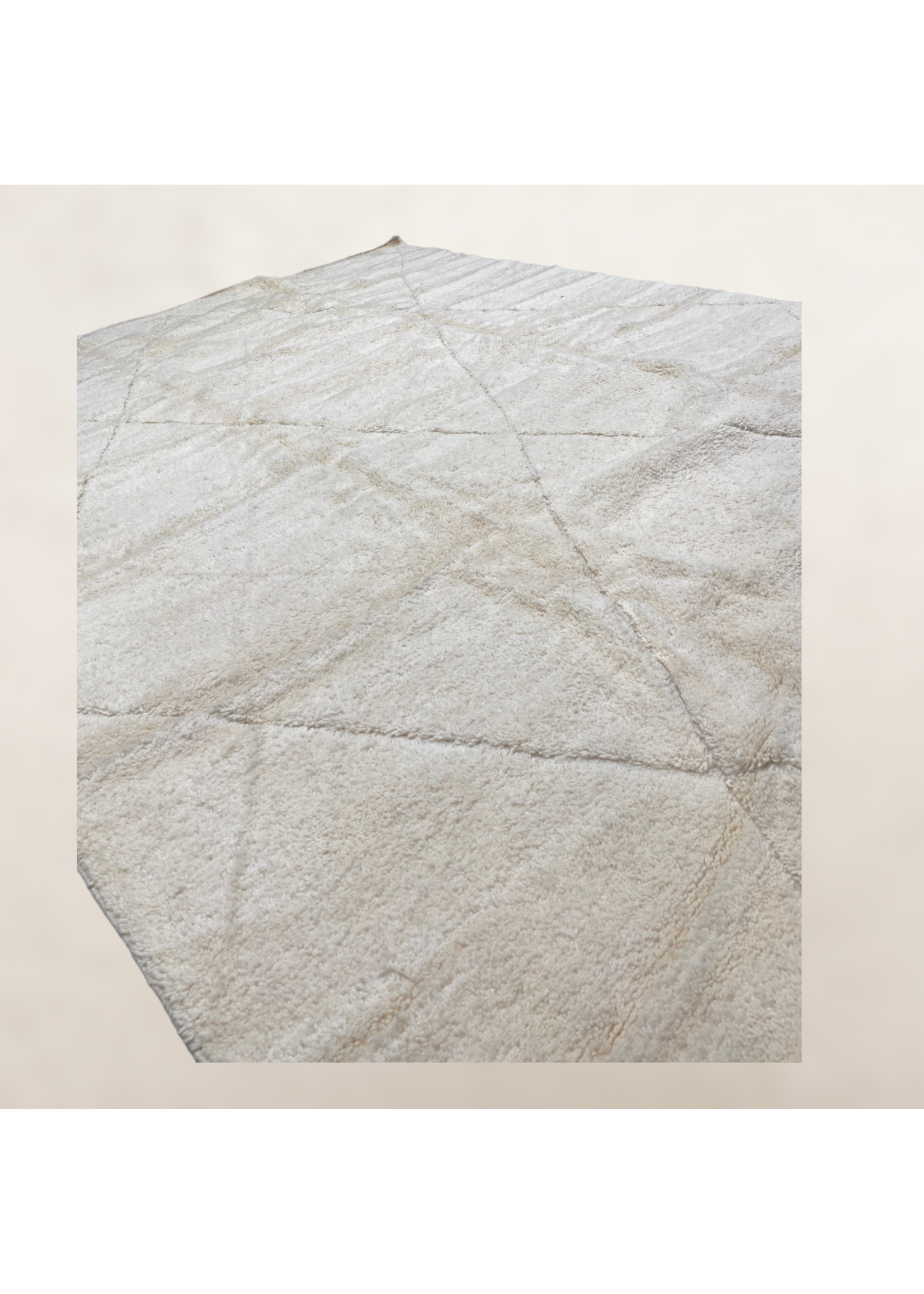Bivouac Tapis M’Rirt Crème Très Grands Losanges en Relief 318*413 cm