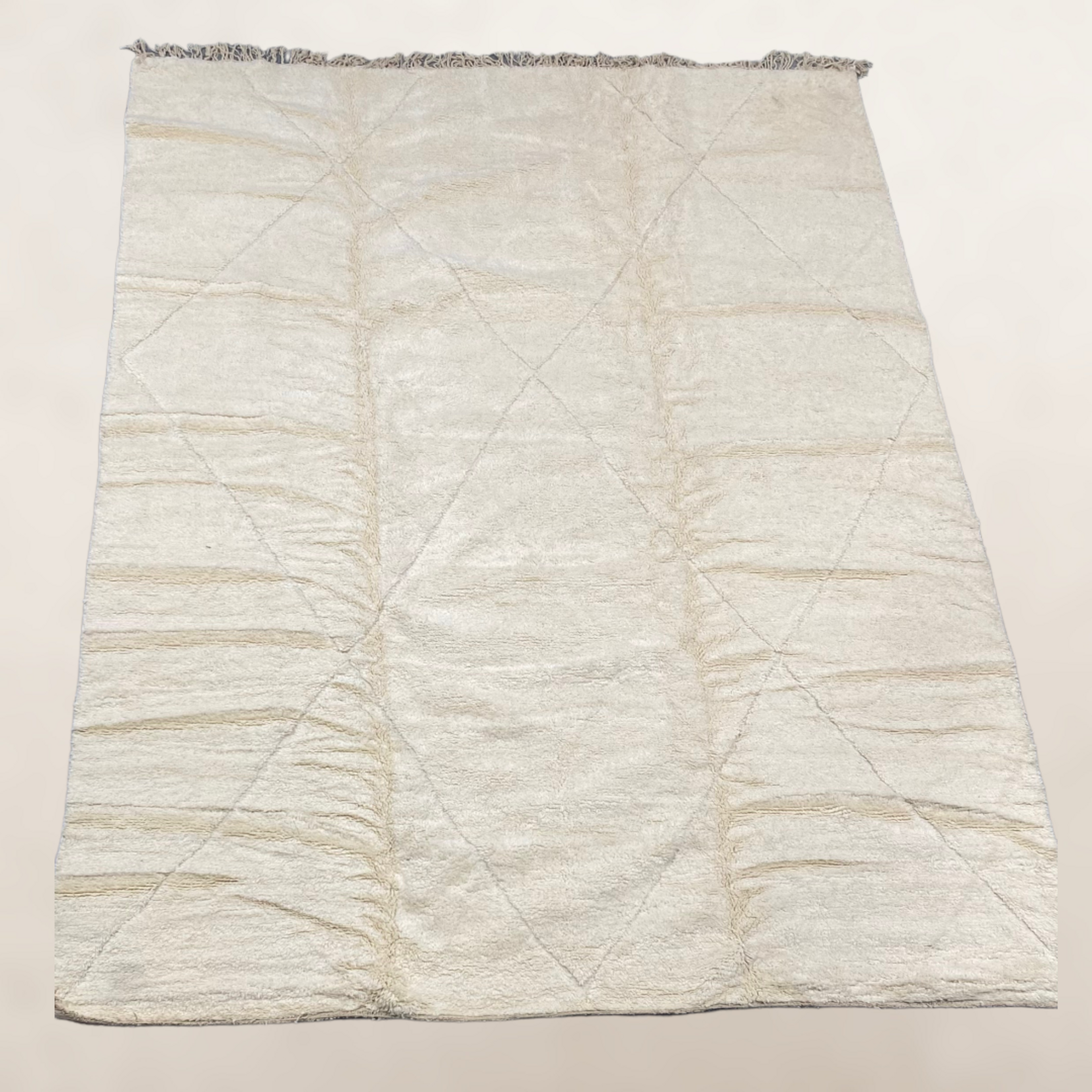 Bivouac Tapis M’Rirt Crème Très Grands Losanges en Relief 318*413 cm