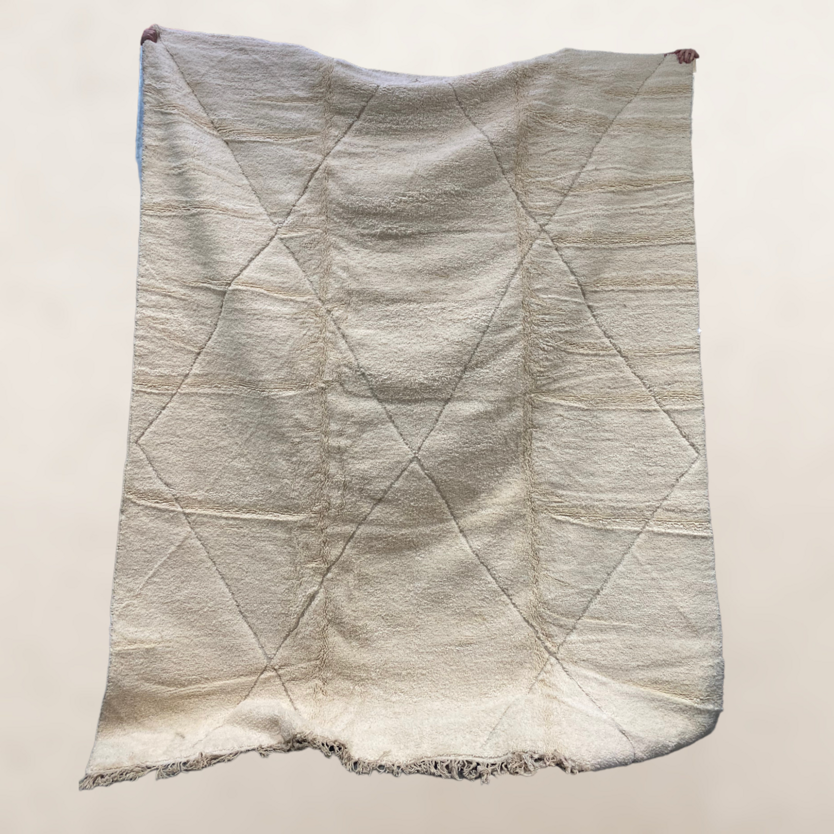 Bivouac Tapis M’Rirt Crème Très Grands Losanges en Relief 318*413 cm