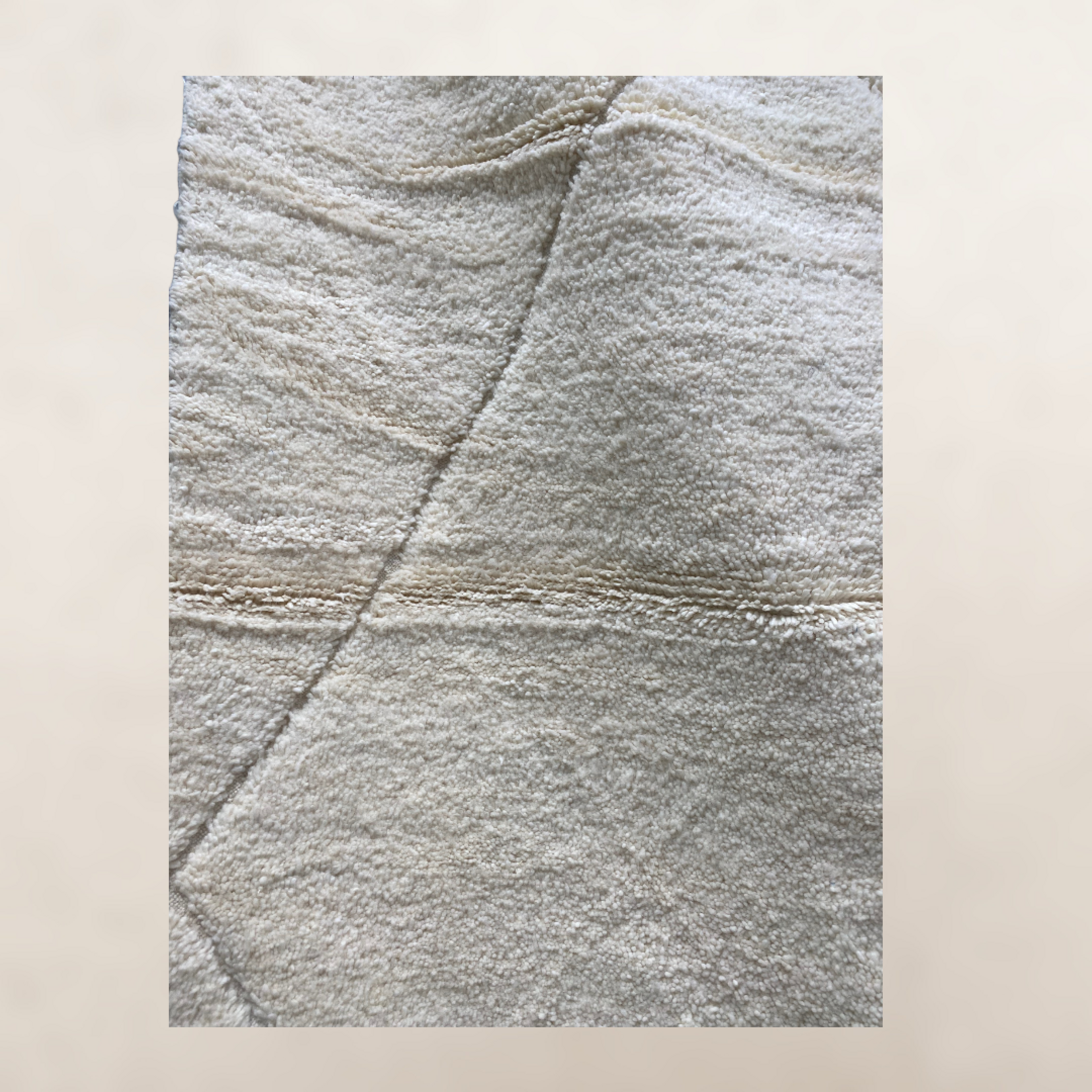 Bivouac Tapis M’Rirt Crème Très Grands Losanges en Relief 318*413 cm