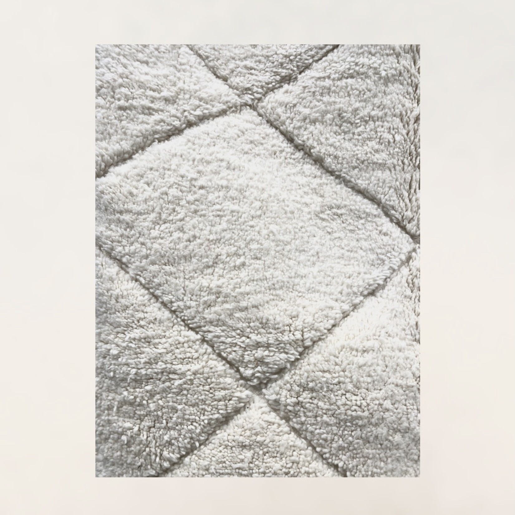 Bivouac Tapis M’Rirt Crème Losanges en Relief 165*265 cm