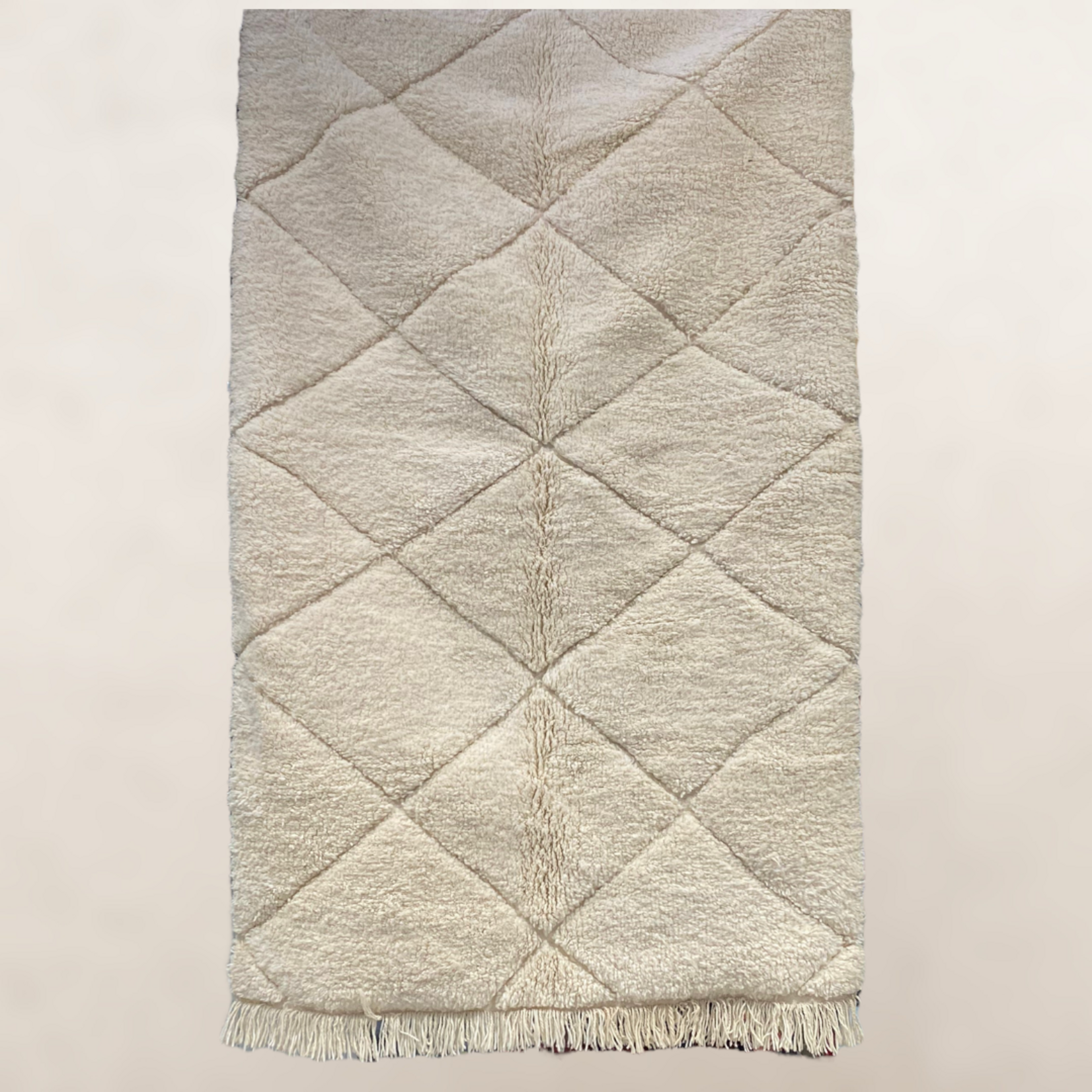 Bivouac Tapis M’Rirt Crème Losanges en Relief 165*265 cm