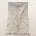 Bivouac Tapis M’Rirt Crème Losanges Noirs en Relief 160*260 cm