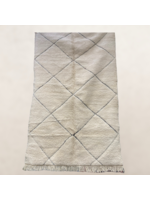 Bivouac Tapis M’Rirt Crème Losanges Noirs en Relief 160*260 cm