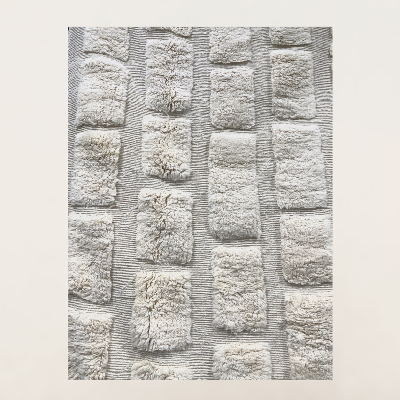 Bivouac Tapis M’Rirt Crème Briques en Relief 190*300 cm