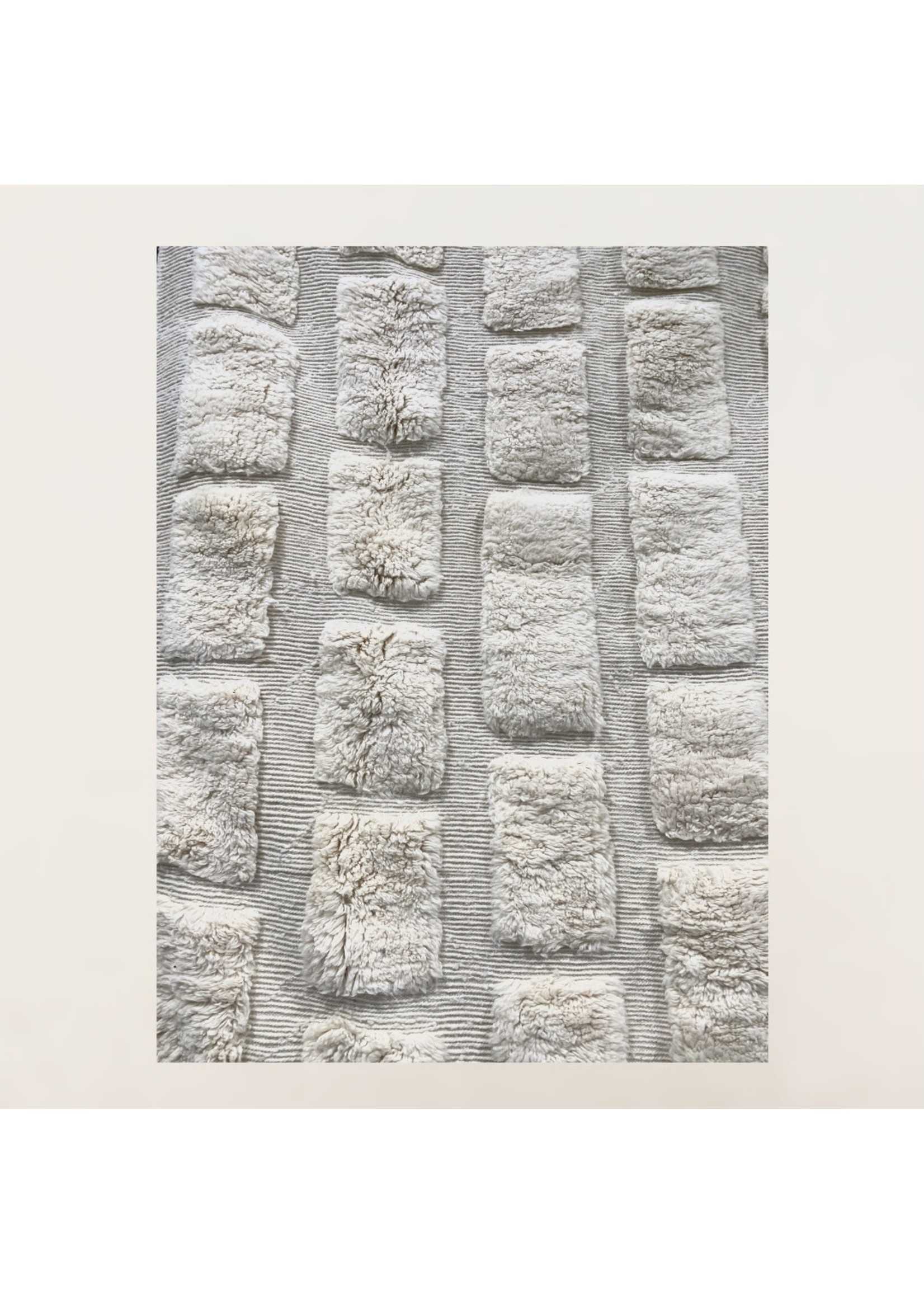 Bivouac Tapis M’Rirt Crème Briques en Relief 190*300 cm