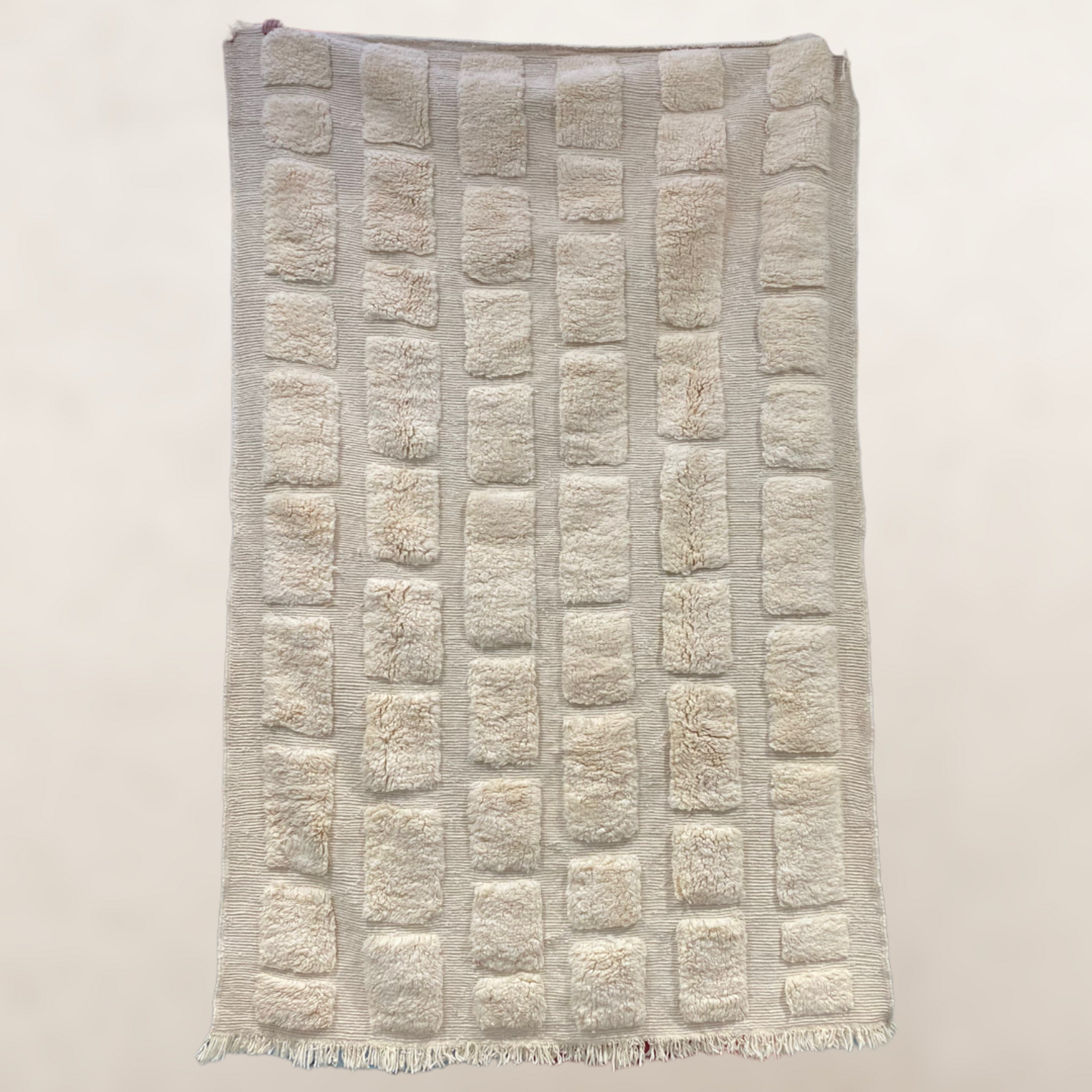 Bivouac Tapis M’Rirt Crème Briques en Relief 190*300 cm