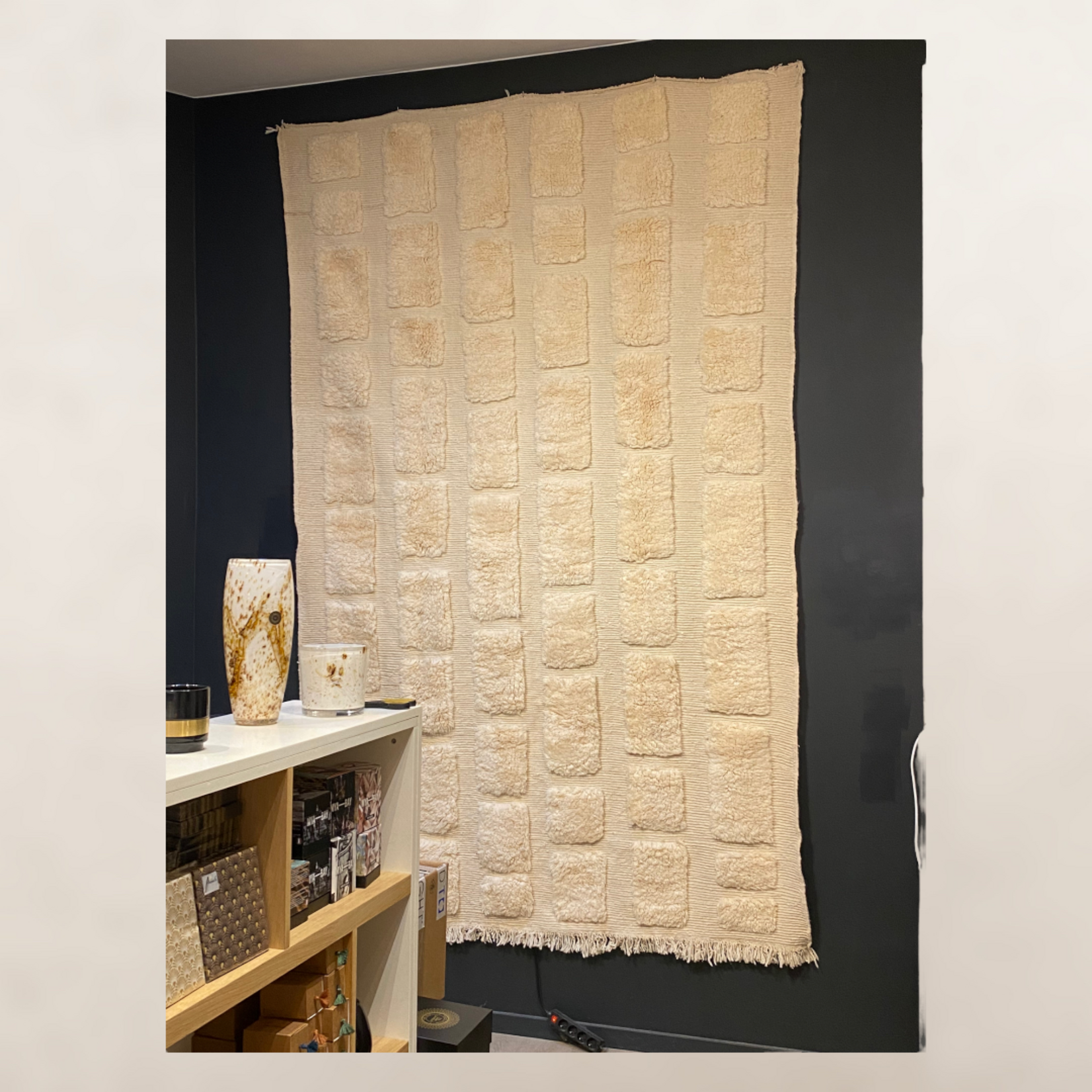 Bivouac Tapis M’Rirt Crème Briques en Relief 190*300 cm