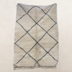 Bivouac Tapis Béni Ouarain Crème Carrés Noirs 260*170 cm