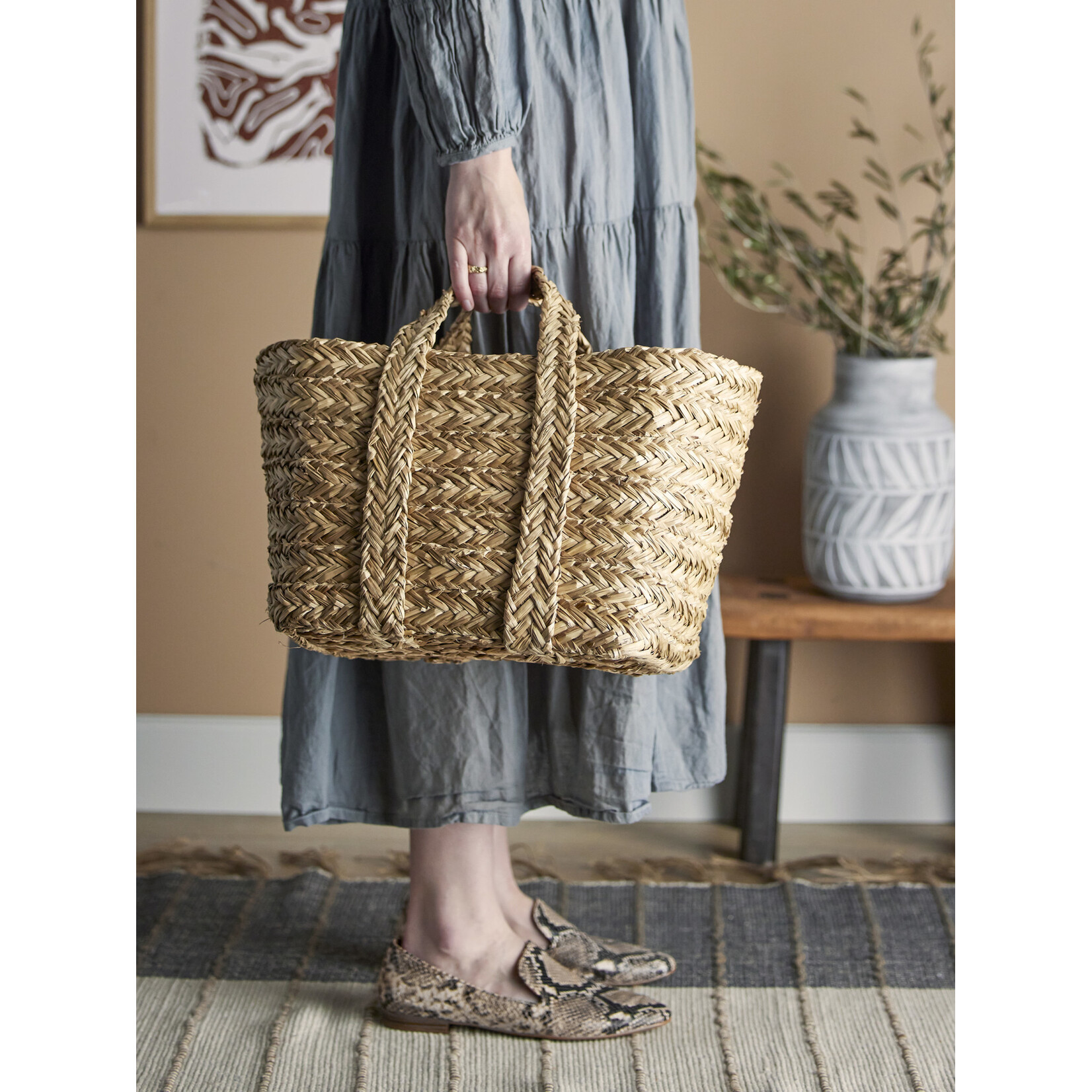 Bloomingville Panier Kayes en Jonc de Mer