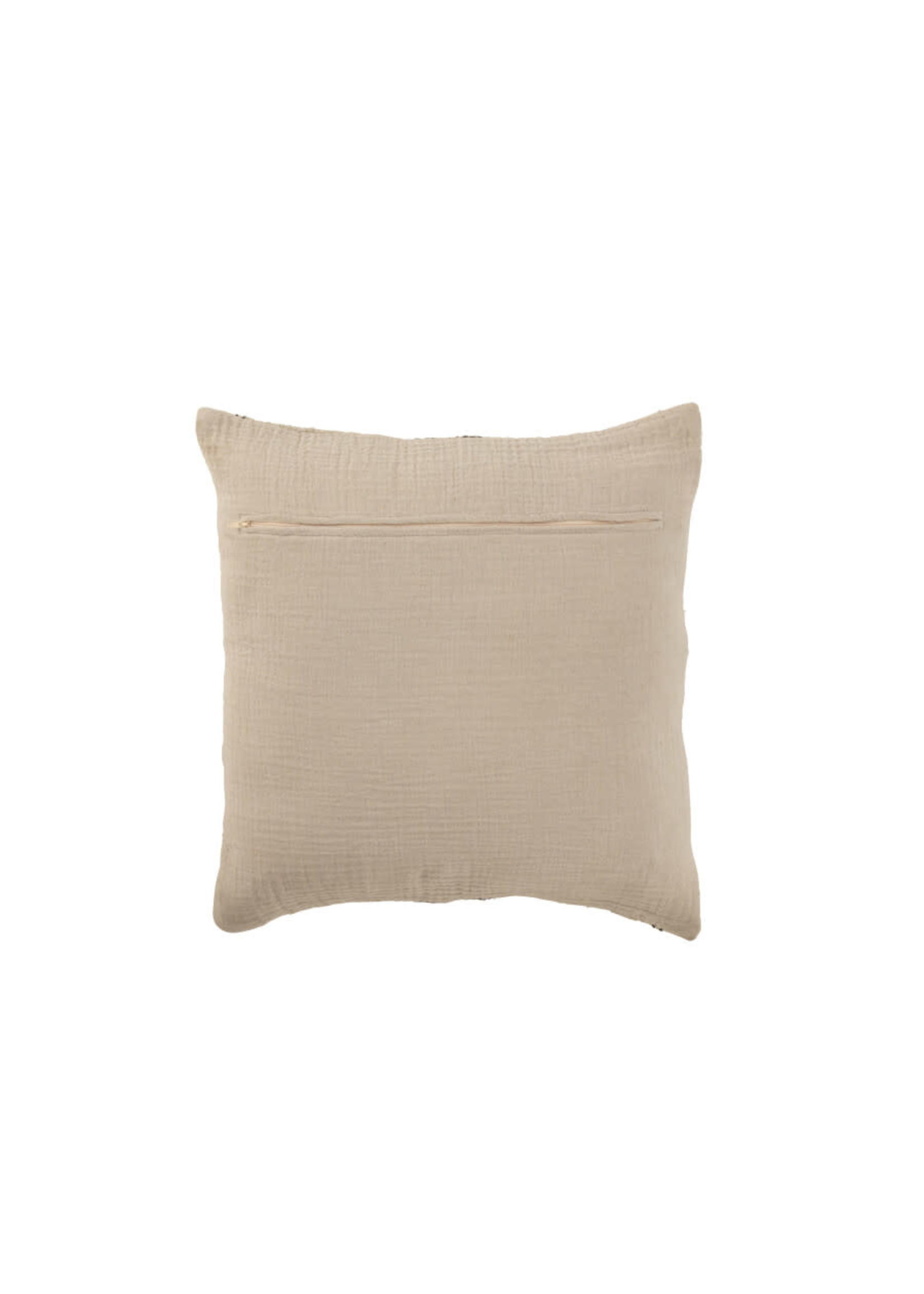 Coussin Lignes Noires Lin Beige 45*45