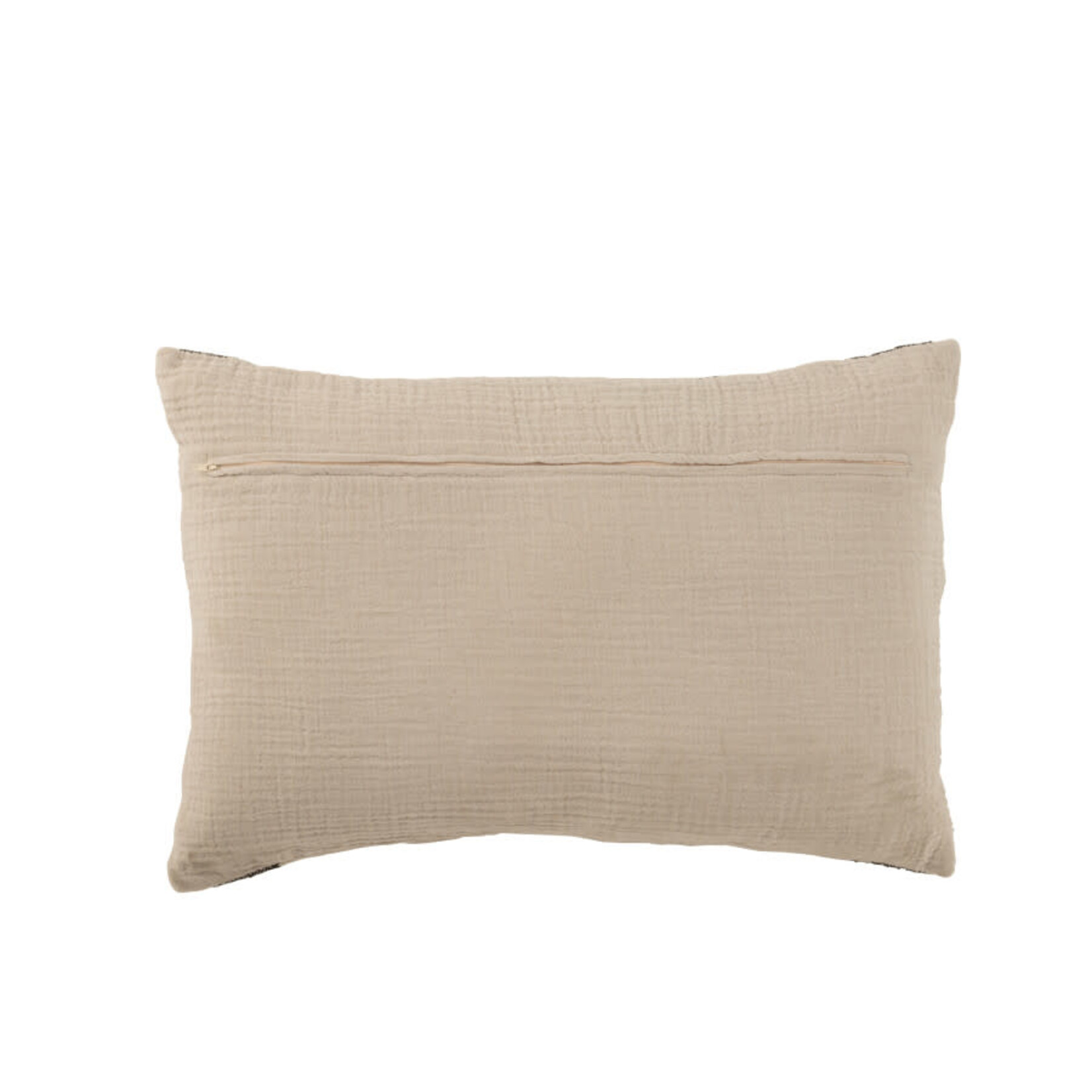 Coussin Lignes Epaisses Noires Lin Beige 60*40