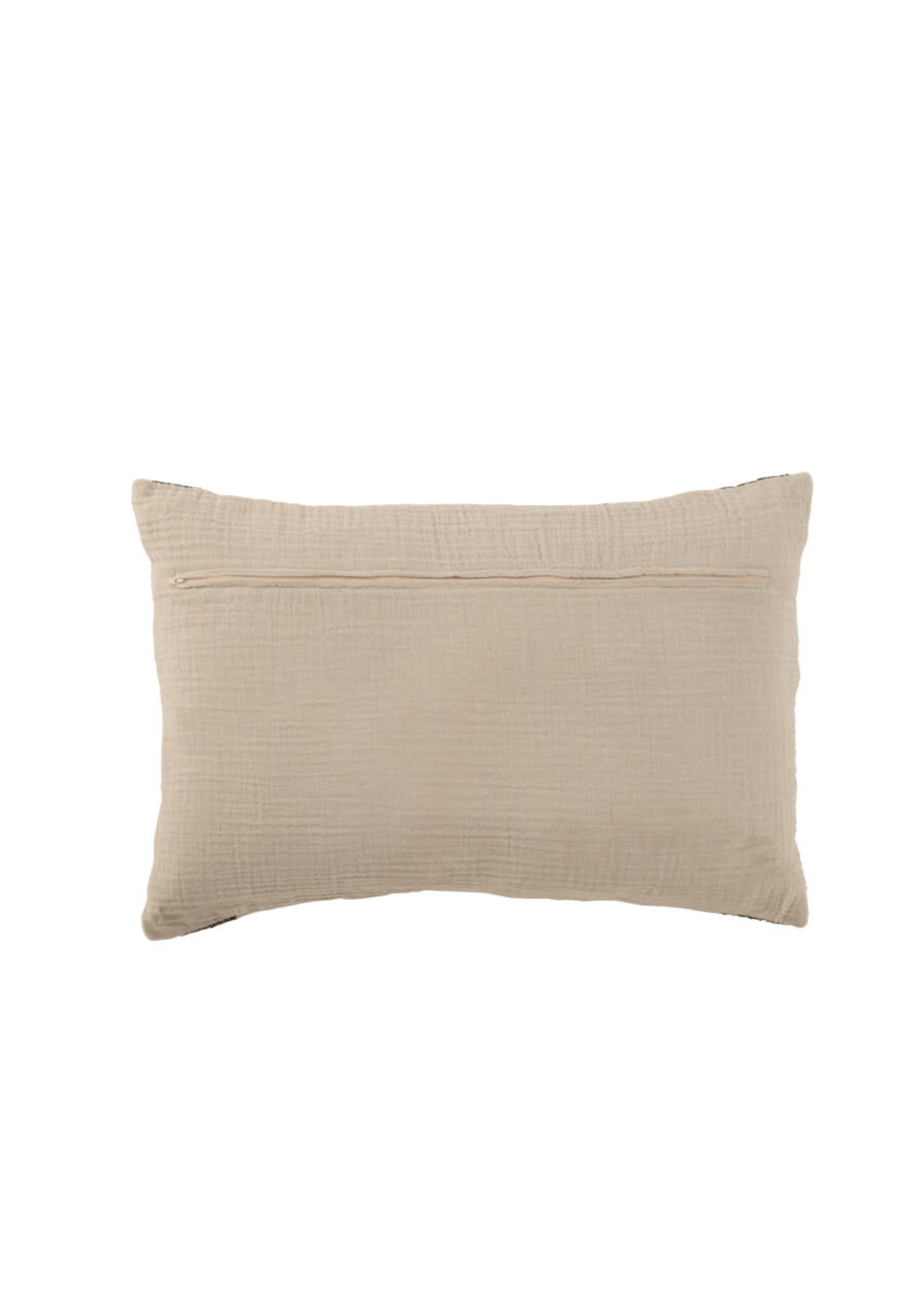 Coussin Lignes Epaisses Noires Lin Beige 60*40