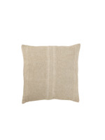 Coussin Lignes Ecrues Lin Beige 45*45