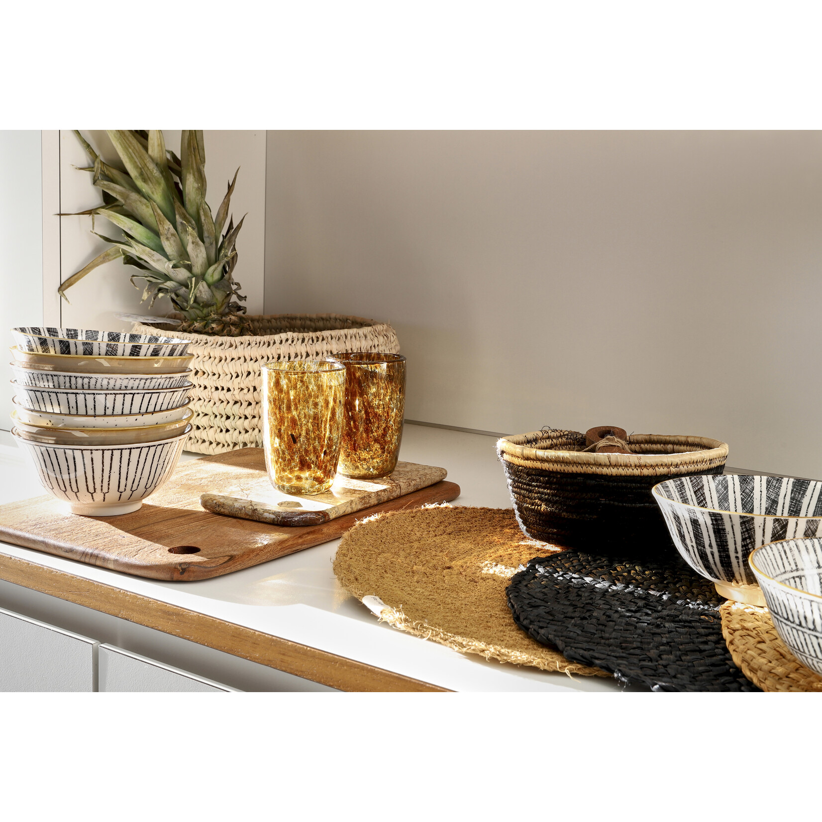 Pomax Yauco - Set de table - Noir