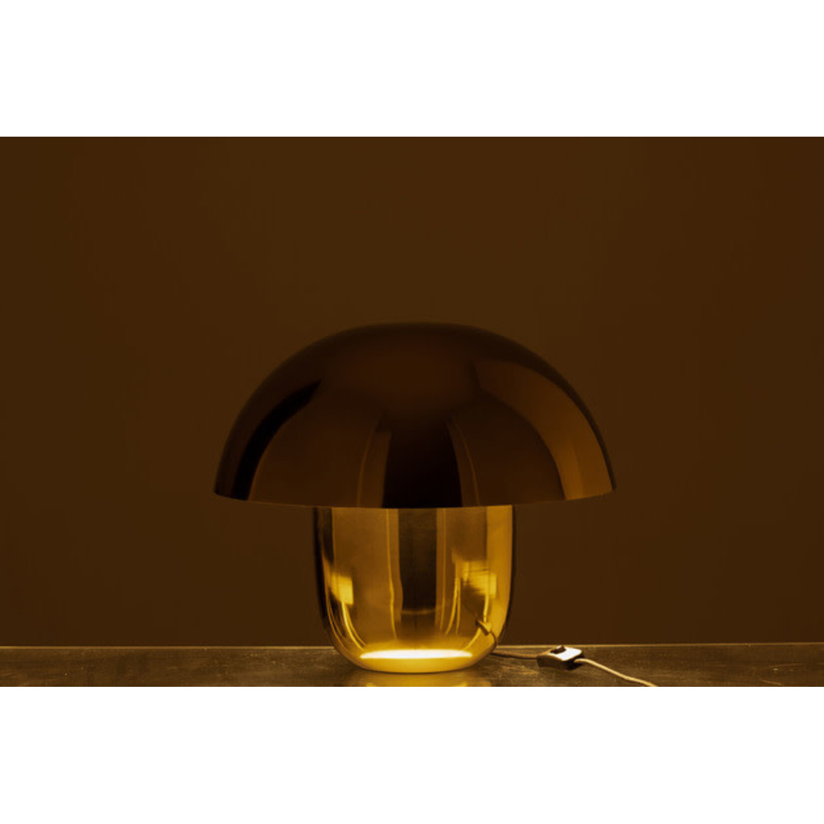 Lampe Champignon Dorée
