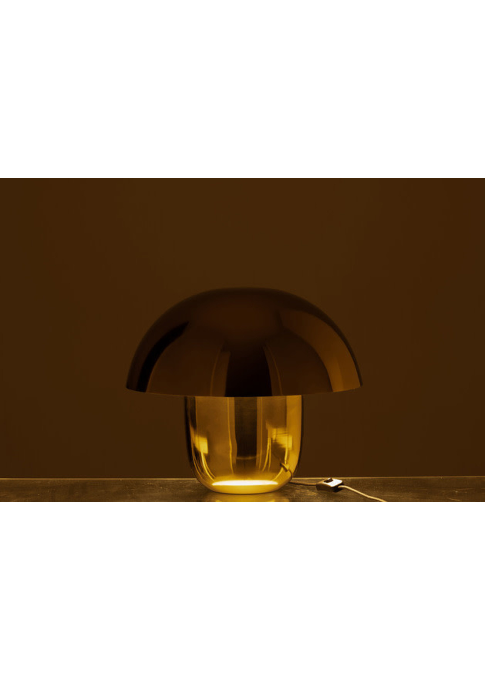 Lampe Champignon Dorée