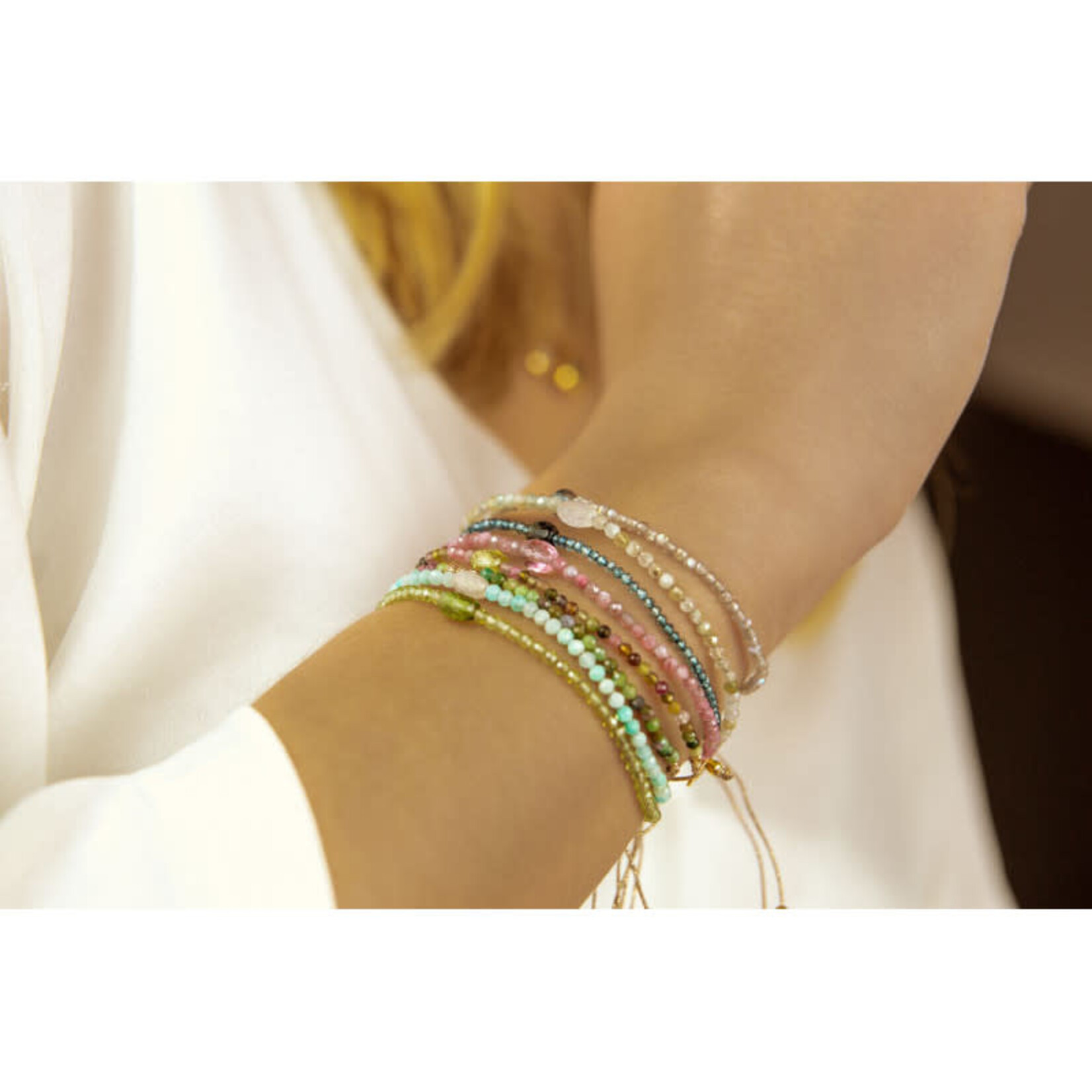 Sophie Deschamps Bracelet Fil Dolly Multi Emeraude