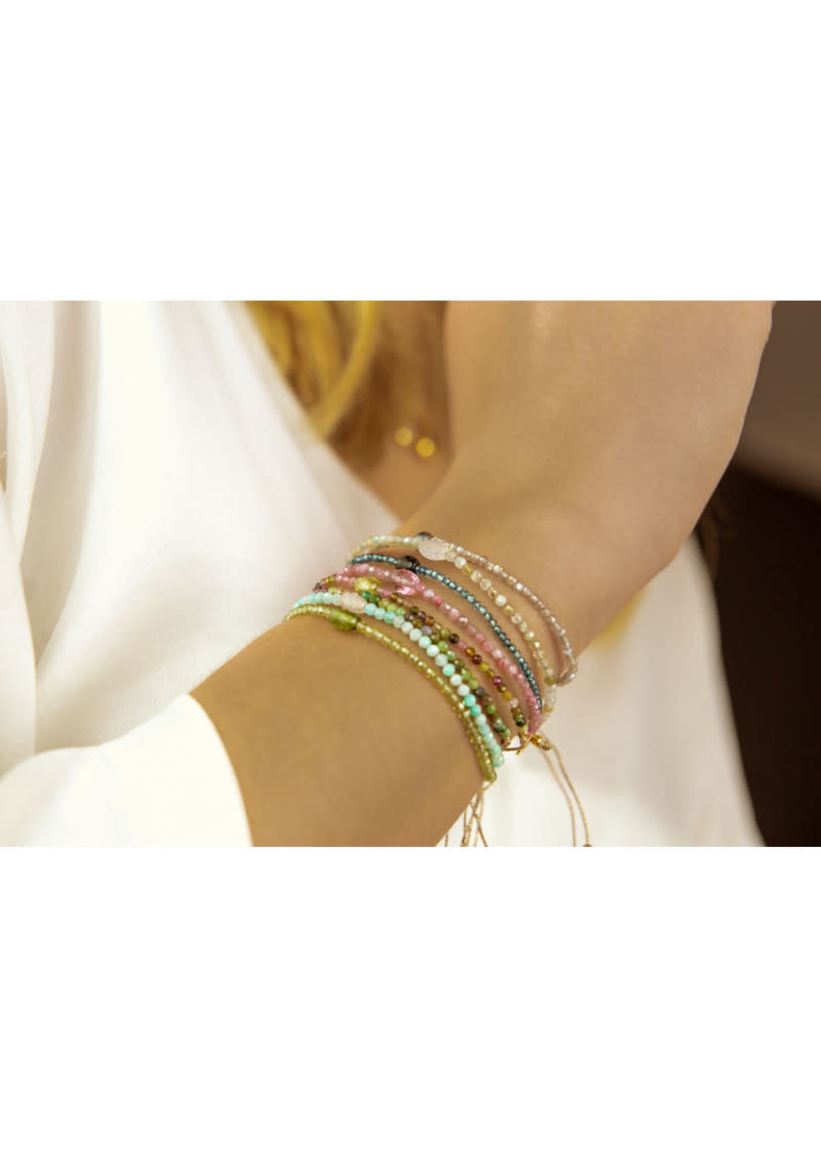 Sophie Deschamps Bracelet Fil Dolly Multi Emeraude