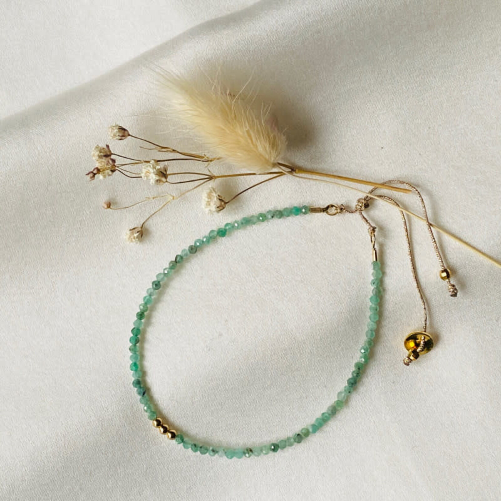 Sophie Deschamps Bracelet Fil Dolly Multi Emeraude