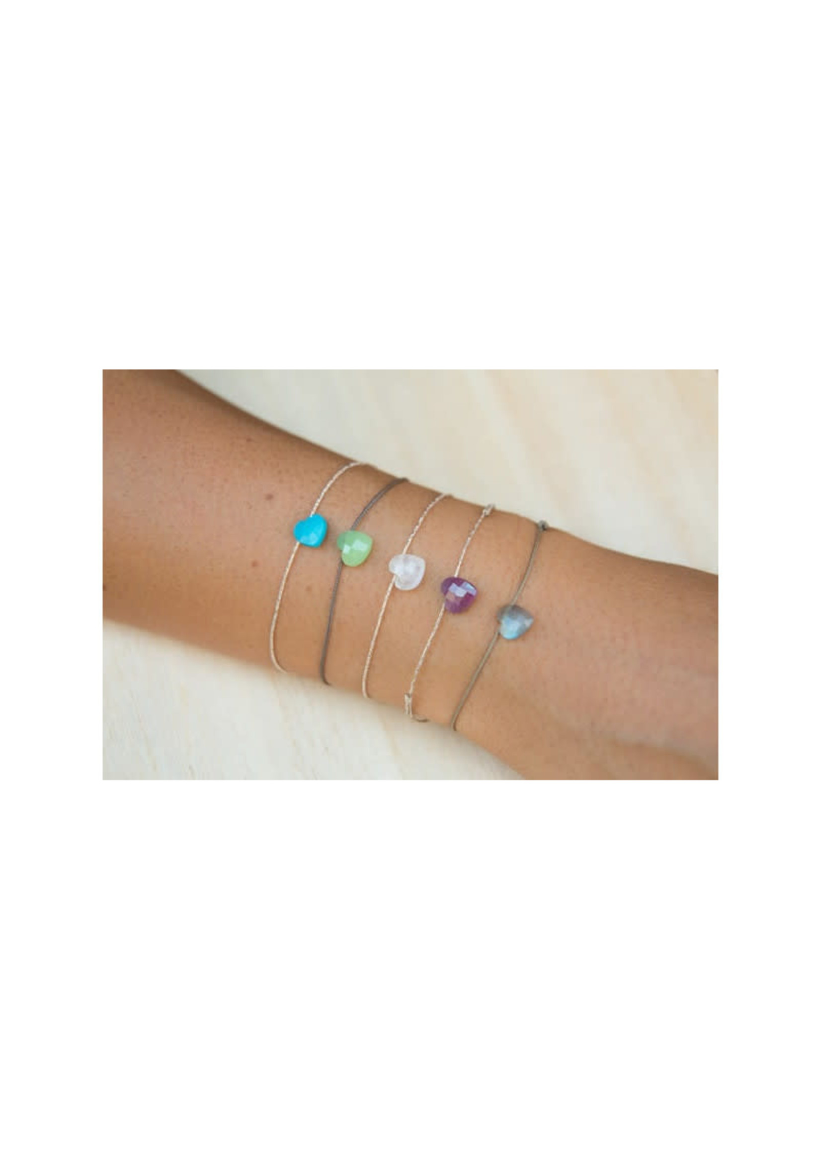 Sophie Deschamps Bracelet Fil Coeur Marion Labradorite