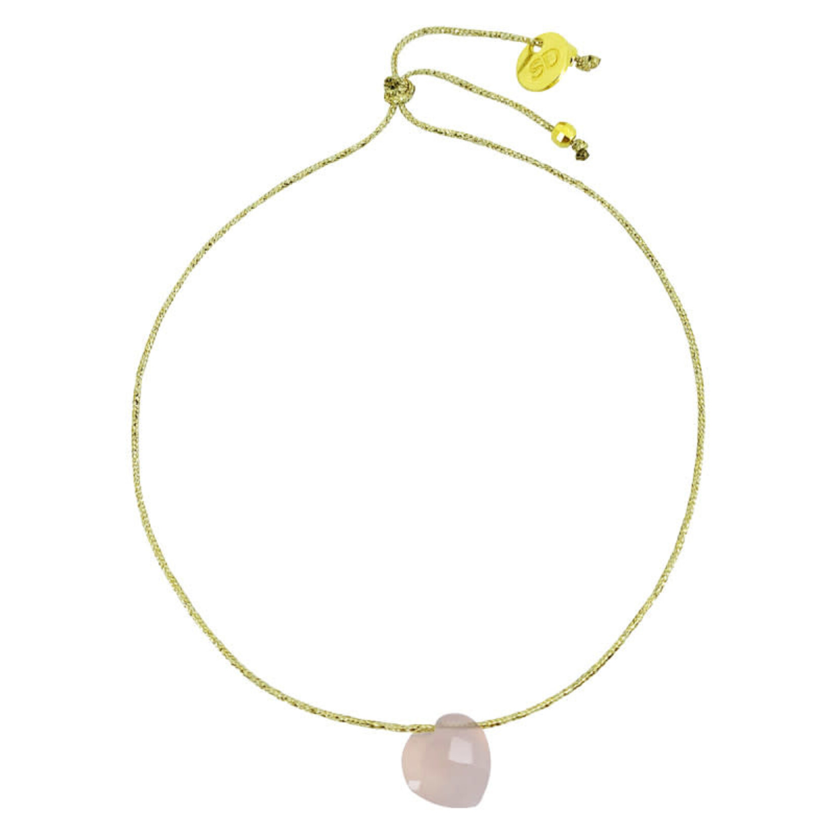 Sophie Deschamps Bracelet Fil Coeur Marion Opale Rose