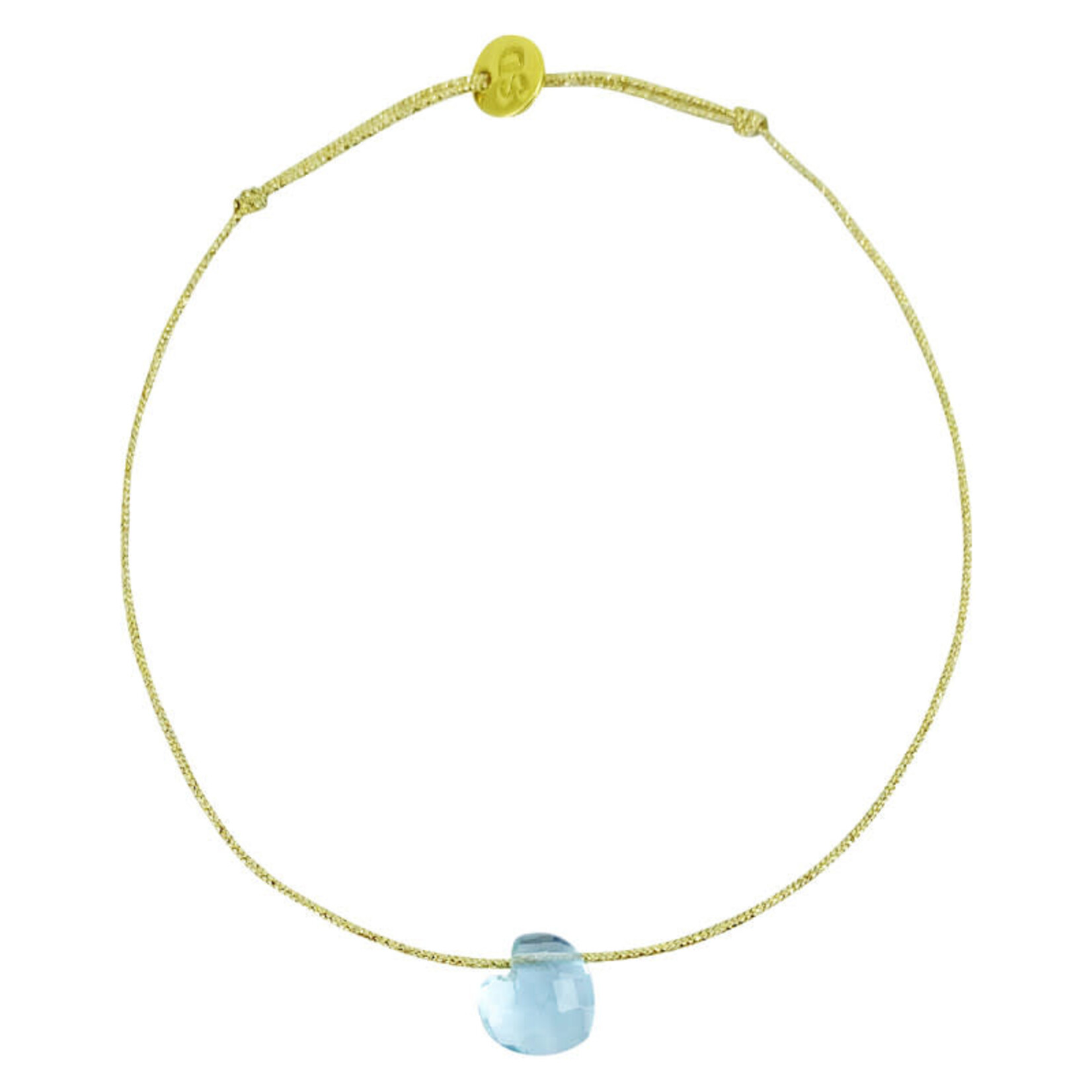 Sophie Deschamps Bracelet Fil Coeur Marion Topaze Bleue