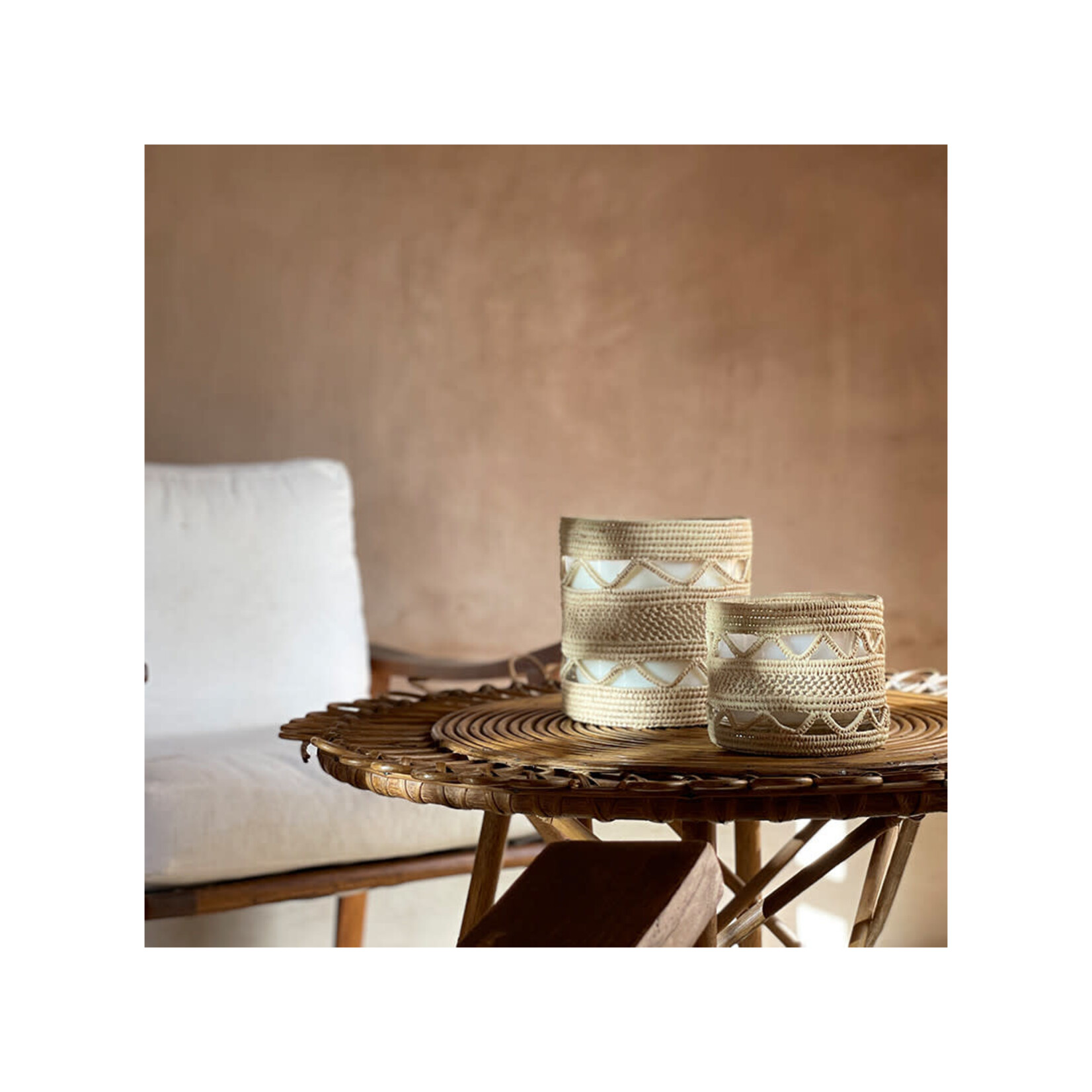 Côté Bougie Bougie Raphia Dina Mandarine