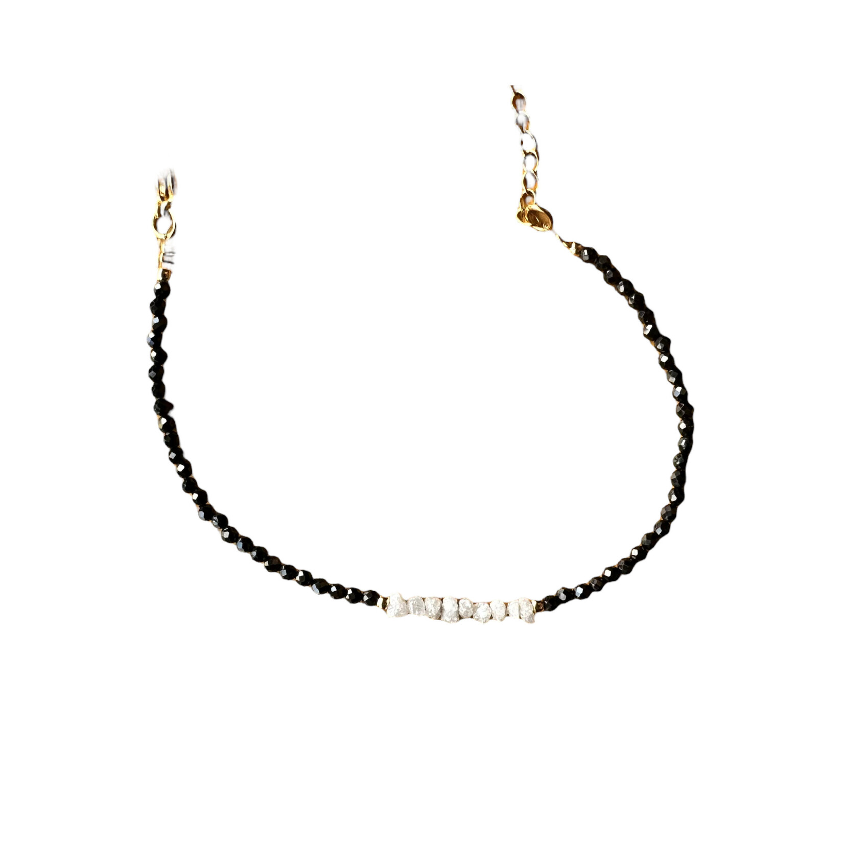 Scarlet et Lucien Bracelet Mani Pierres Semi-Précieuses et Diamants Bruts