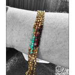 Scarlet et Lucien Bracelet Amélie Hématites et Pierres Semi Précieuses