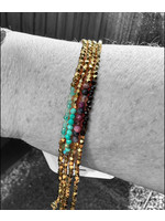 Scarlet et Lucien Bracelet Amélie Hématites et Pierres Semi Précieuses