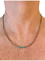 Scarlet et Lucien Collier Amélie Hématite et Turquoise