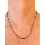 Scarlet et Lucien Collier Amélie Hématite et Saphir Rubis