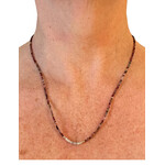 Scarlet et Lucien Collier Mani ou Bracelet 3 rangs Diamants Bruts et Saphir Rubis